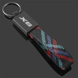 BMW X1 X2 X3 X4 X5 X6 X7 Metal Oxford Webbing Car Keychain Pendant Auto Key Chain Holder