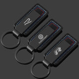 Volkswagen VW R Carbon Fiber Car Keychain Pendant Key Chain Holder