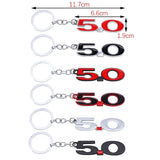 Ford 5.0 Logo Metal Car Keychain Keyring