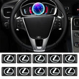 10pcs Lexus Epoxy Car Armrest Button Sticker