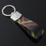 Mercedes Benz Nylon Metal Car Keyring Pandant Auto Key Chain Holder