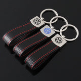 Volkswagen VW Carbon Fiber Car Keychain Pendant Key Chain Holder