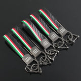 Audi Car Logo Leather Keychain Keyring Pendant