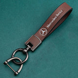 Mercedes Benz Cowhide Metal Car Keyring Pendant