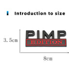 Jeep PIMP Edition Metal Car Front Grille Emblem Badge Auto Rear Sticker Decal