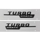 1Pair Mercedes Benz TURBO 4MATIC 14-16 ABS Car Rear Sticker