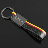 Audi TTS Logo Leather Car Keychain Keyring Pendant