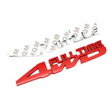 Jeep 4WD Full Time Metal Car Rear Sticker Decal Auto Body Fender Side Emblem Badge