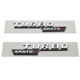 1Pair Mercedes Benz TURBO 4MATIC 2017-2021 ABS Car Rear Sticker