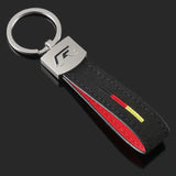 Volkswagen VW R Logo Suede Car Keychain Pendant Key Chain Holder