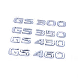 For GS300 GS350 GS430 GS460 Shinny Black Silver Car Styling Sticker Fender Body Trunk Emblem Auto Unique Decal Accessories
