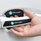 Volkswagen VW Luminous Carbon Fiber Car Door Bowl Handle Anti-collision Protective Stickers Scratches Film