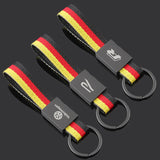 For Volkswagen VW R Logo Teramont Santana Tiguan R32 T5 Bora Golf 5 6 7 Jetta POLO Car Keychain Logo Keyring Key Pendant Key Fob Decoration