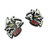 2pcs Dodge Demon 170 Metal Car Rear Sticker Body Badge Emblem