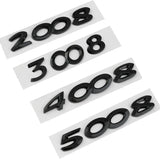 Peugeot 206 207 208 301 307 308 2008 3008 4008 5008 ABS Car Rear Sticker Trunk Letter Emblem Badge Decal