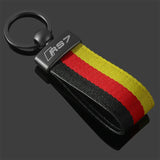 Audi S3 S4 S5 S6 S7 S8 RS3 RS4 RS5 RS6 RS7 RS8 Car Logo Nylon Webbing Keychain Pendant
