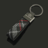 Mercedes Benz AMG Logo Oxford Webbing Car Key Chain Holder Keyring Pandant