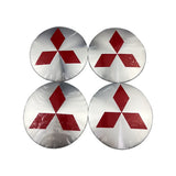 4pcs/set 56mm/60mm/65mm Mitsubishi Ralliart Car Wheel Center Hub Sticker Decal