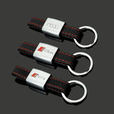 Audi RS Sline Car Logo Metal Keychain Key Rings Holder Pendant