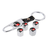 4pcs/set Toyota GR Car Air Valve Stem Cap Auto Tyre Valve Covers with Keychain