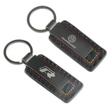 Volkswagen VW R Logo Carbon Fiber Car Keychain Pendant Key Chain Holder