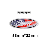58x22mm Ford Epoxy Aluminum Car Steering Wheel Emblem Sticker Decal
