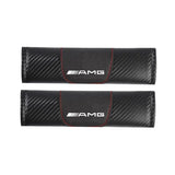 AMG Carbon Fiber  Car Seat Safety Belt Cover for Mercedes Benz W246 W176 W203 W204 W205 W211 W212 W213 W220 W222