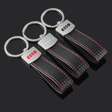 Audi Logo PU Leather Metal Car Keychain