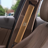 2pcs 33cm Audi Logo Suede Car Seat Safety Belt Pads Shoulder Protection Cover
