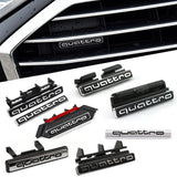 Audi Quattro Logo ABS Car Front Grille Emblem Badge Four-Wheel Drive Tail Standard Sticker