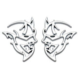 2pcs Dodge Hellcat Metal Car Rear Sticker Auto Body Emblem Decal