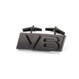 Audi V6 V8 Logo Metal Car Front Grille Emblem Badge Sticker
