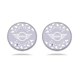 2pcs MINI Cooper Logo Car Water Coasters 7-color LED Light Cup Mat Holder