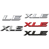 For Camry Avalon Yaris Corolla Highlander XLE XLS LE Letter Emblem Rear Metal 3D Stickers Tailgate Decals Car Styling