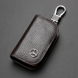 Mercedes Benz Leather Car Key Case Protective Key Cover Organizer