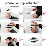 Volkswagen VW Carbon Fiber Car Door Bowl Handle Anti-collision Protective Stickers Scratches Film