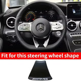 Car Steering Wheel Emblem Sticker for Mercedes Benz W203 W204 W205 W176 W211 W212 W213 GLA GLC
