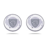 2pcs Peugeot Logo Car Water Coasters 7-color LED Light Cup Mat Holder