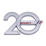 Peugeot 20th Anniversary Metal Car Body Sticker Decal Auto Front Grille Emblem Badge