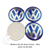 4pcs/set 56mm Volkswagen VW Rline GTI ABT Logo Car Wheel Center Hub Cap Sticker Decal