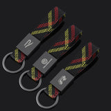 Volkswagen VW R Logo Oxford Webbing Car Keychain Pendant Key Chain Holder