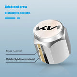 4pcs/set KIA Logo Car Air Valve Stem Cap Auto Tyre Valve Covers with Wrench