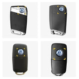 14mm Car Key Sticker Aluminum Decals for Volkswagen VW Sagitar LAVIDA Lamando Magotan Golf 5 6 7 Polo Passat Bora Jetta Tiguan CC Santana