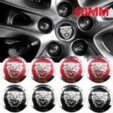 4pcs/set 60mm Jaguar Car Wheel Center Hub Sticker Decal