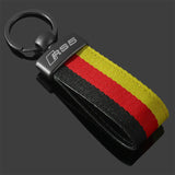 Audi S3 S4 S5 S6 S7 S8 RS3 RS4 RS5 RS6 RS7 RS8 Car Logo Nylon Webbing Keychain Pendant
