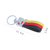 Audi Sline RS Car Logo Nylon Webbing Keychain Keyring
