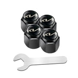 4pcs/set KIA Logo Car Air Valve Stem Cap Auto Tyre Valve Covers with Wrench