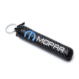 Chrysler Mopar Logo Carbon Fiber Car Keyring Keychain