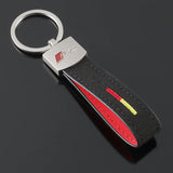 Audi Sline RS Metal Suede Keychain