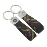 Mercedes Benz Nylon Metal Car Keyring Pandant Auto Key Chain Holder